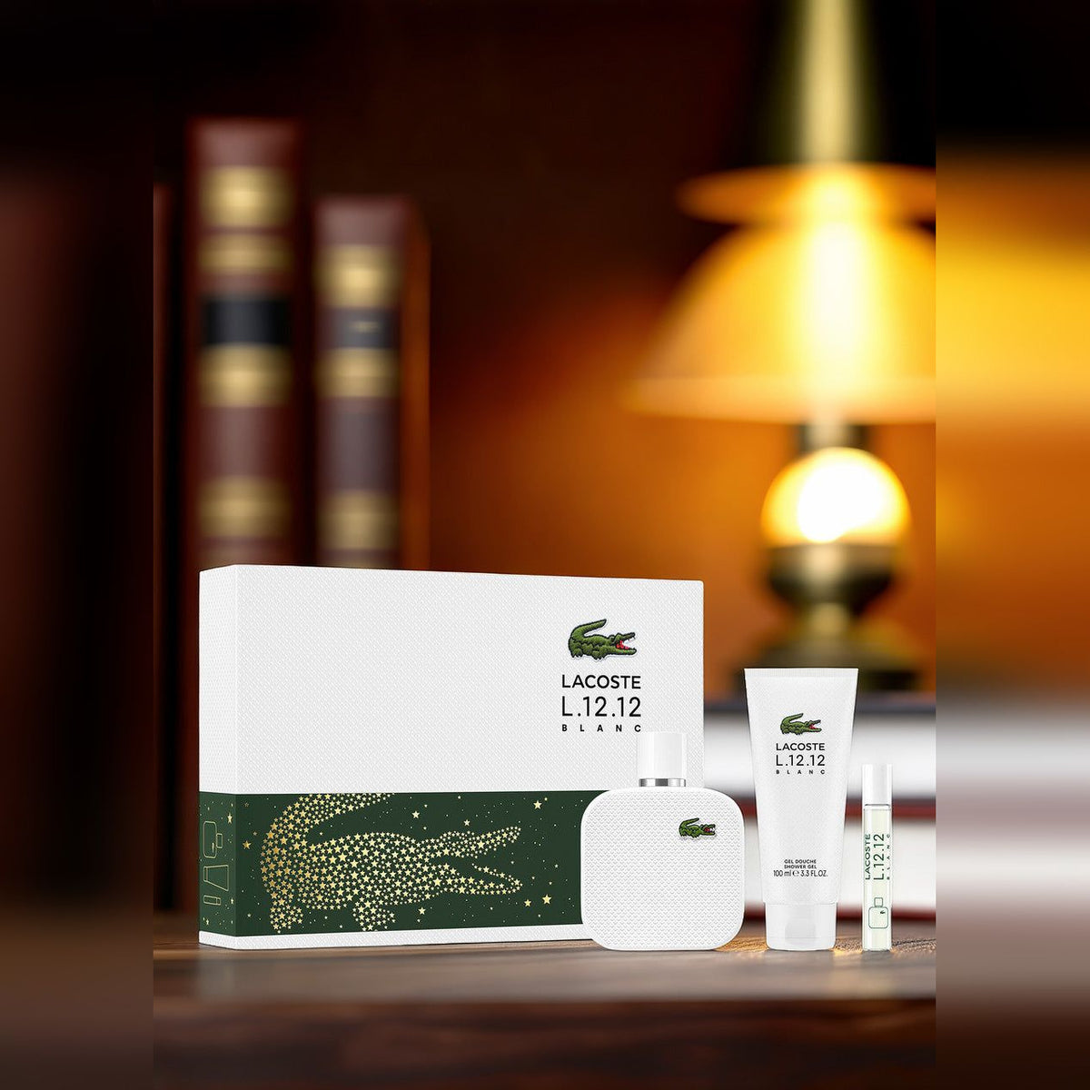 Lacoste L.12.12 Blanc 3 Pcs Set: 3.3 Eau De Toilette Srpay + 0.75 Eau De Toilette Spray + 3.3 Shower Gel