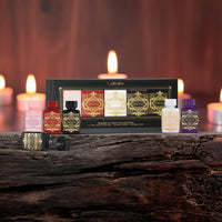 Lattafa Bade'E Al Oud 5 * 5 ML Eau De Parfum Mini Set: Noble Blush + Sublime + Honor & Glory + Amethyst + Oud For Glory