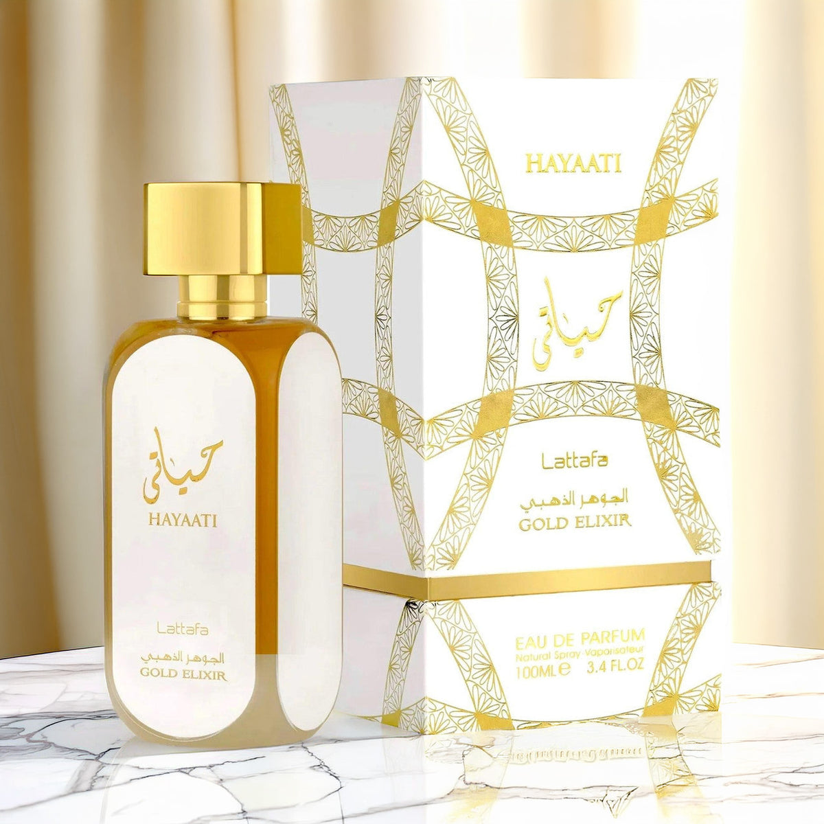 Lattafa Hayaati Gold Elixir 3.4 oz Eau De Parfum Spray