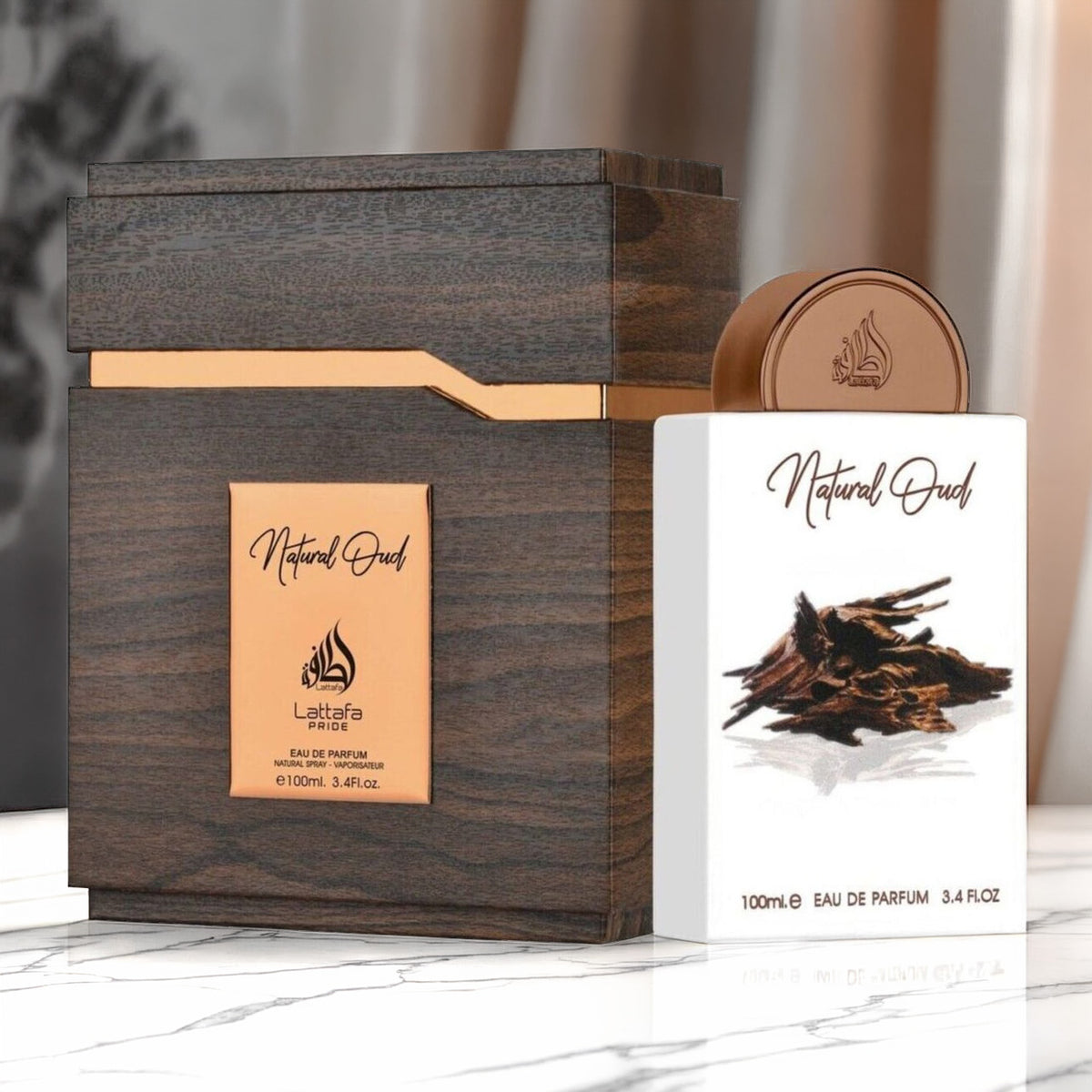 Lattafa Natural Oud 3.4 oz Eau De Parfum Spray