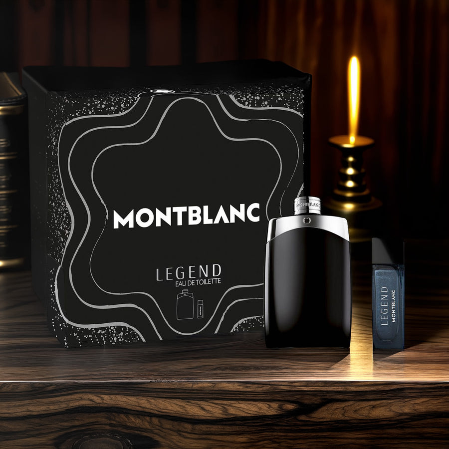 Mont Blanc Legend 2 Pcs Set For Men: 6.7 Eau De Toilette Spray + 0.5 Eau De Toilette Spray