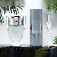 Paco Rabanne Invictus 3 Pcs Set For Men: 3.4 Eau De Toilette Spray + 5.1 Deodorant Spray + 0.34 Eau De Toilette Spray