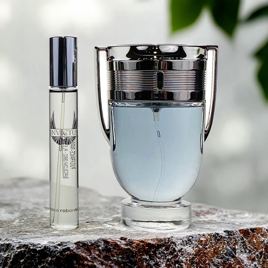 Paco Rabanne Invictus 2 Pcs Set For Men: 3.4 Eau De Toilette Spray + 0.68 Eau De Toilette Spray