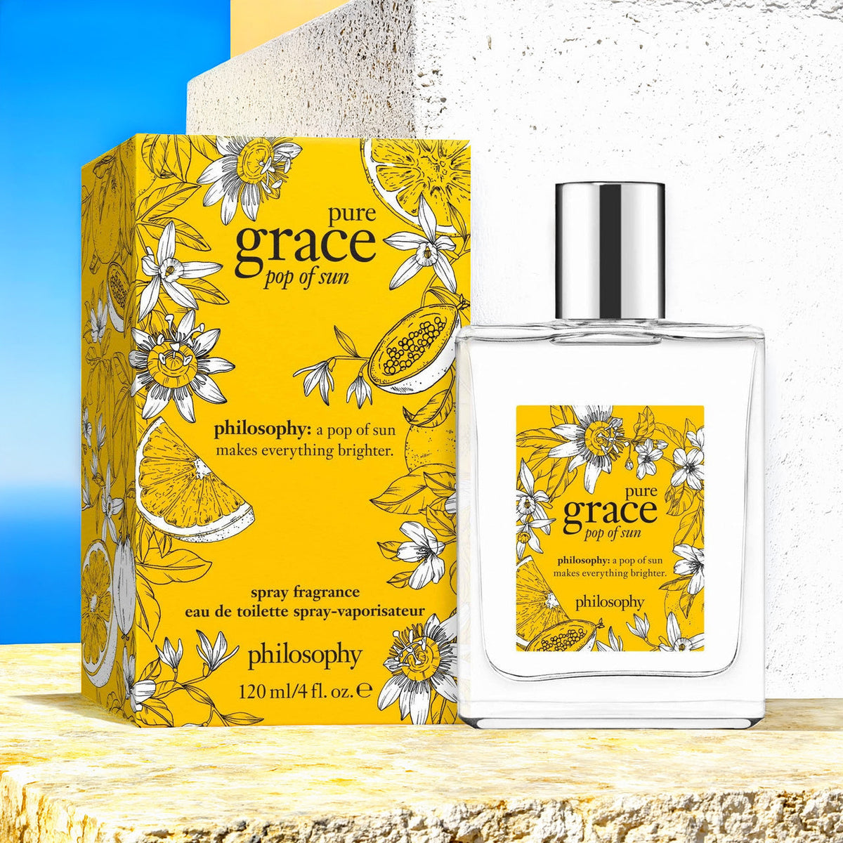 Philosophy Pure Grace Pop Of Sun For Women 4 oz Eau De Toilette Spray