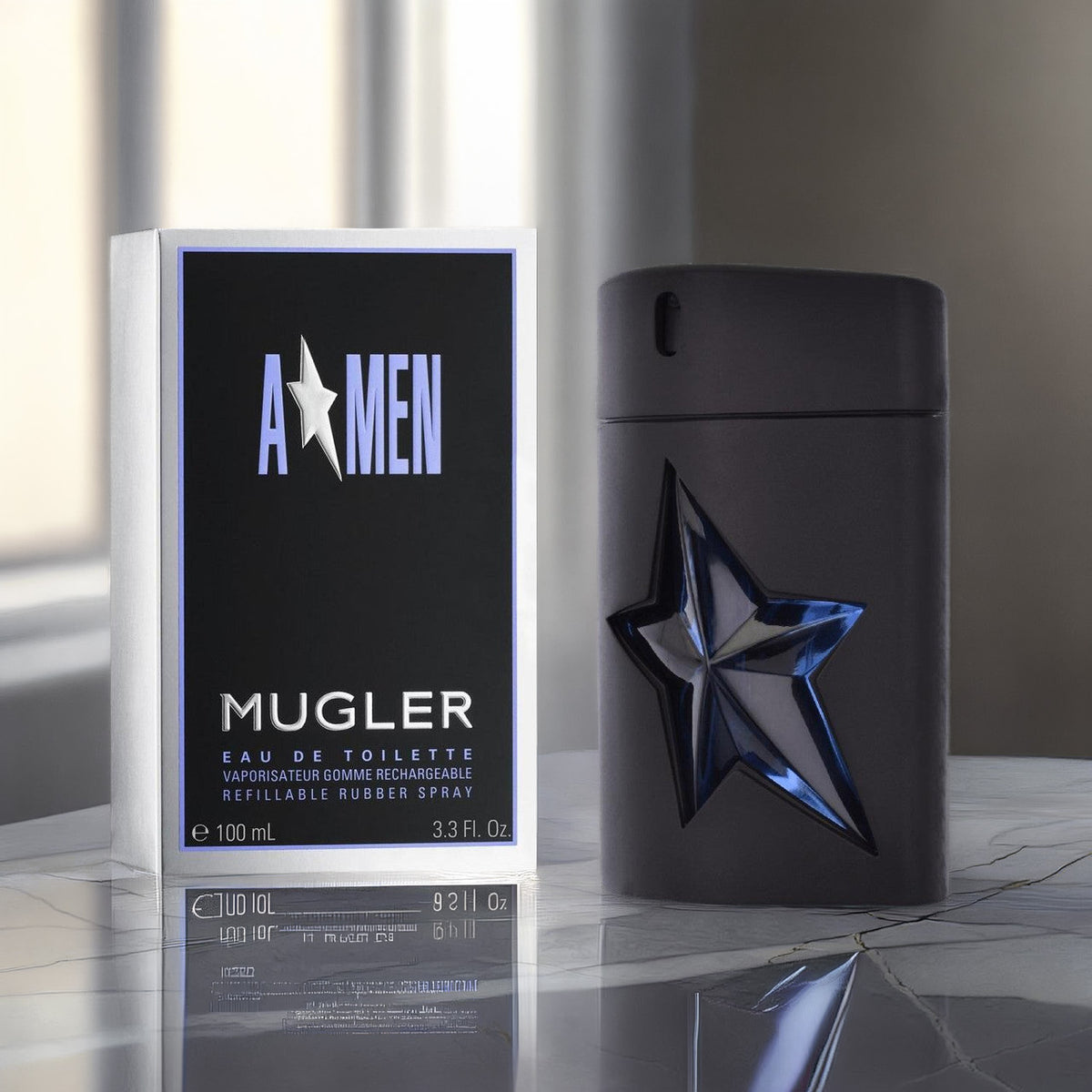 Thierry Mugler Angel A-Men For Men Refillable (Rubber) 3.3 oz Eau De Toilette Spray