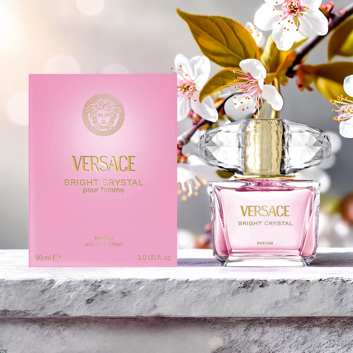 Versace Bright Crystal For Women 3 oz Parfum Spray