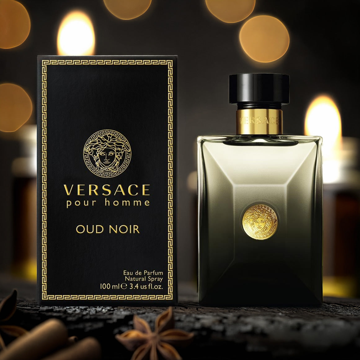 Versace Pour Homme Oud Noir 3.4 oz Eau De Parfum Spray
