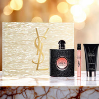 Yves Saint Laurent Black Opium 3 Pcs Set For Women: 3 OZ Eau De Parfum Spray + 0.33 Eau De Parfum Spray + 1.6 Body Lotion