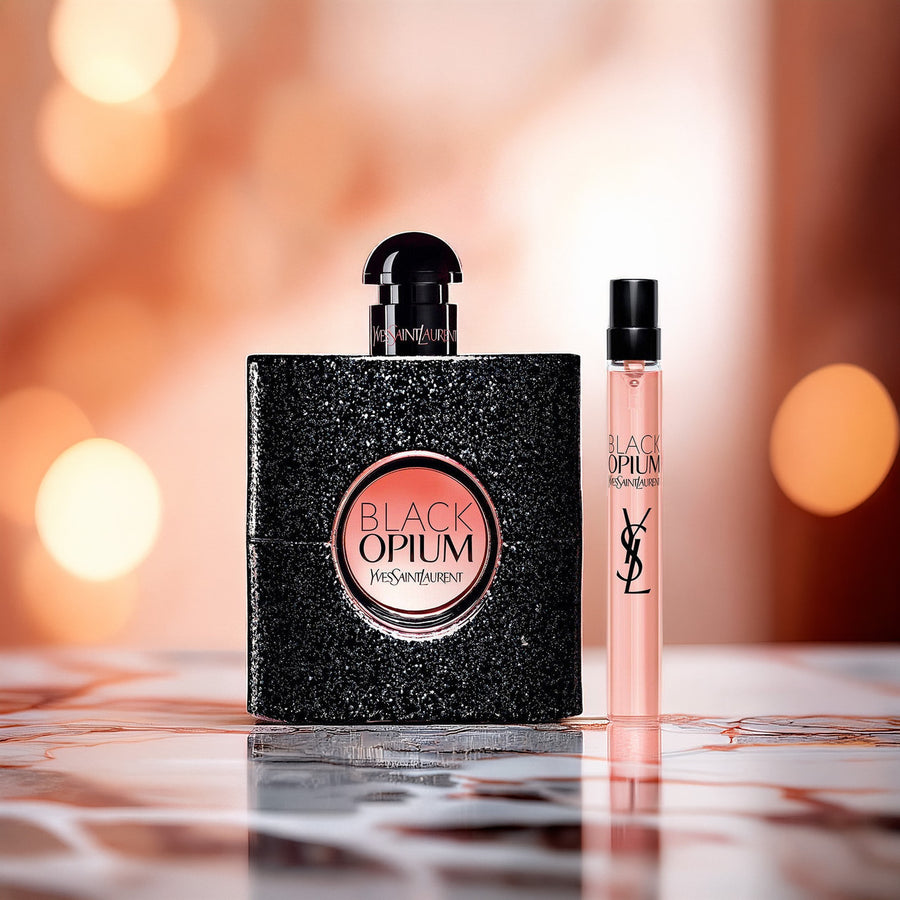 Allure Yves Saint Laurent Black Opium 2 Pcs Set: 3 OZ Eau De Parfum Spray + 0.33 Eau De Parfum Spray